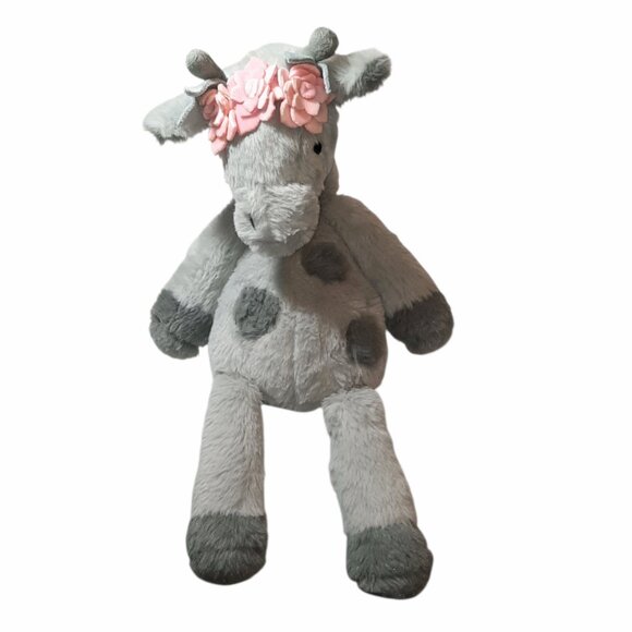 2024 Lamb & Ivy Skylar Giraffe Gray Stuffed Plush Toy 16" - Picture 1 of 7